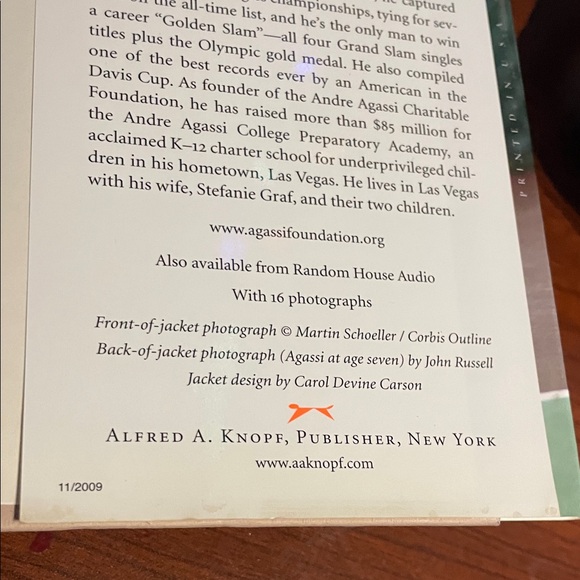 Open: An Autobiography by Andre Agassi Hardcover Used Book - Picture 13 of 16